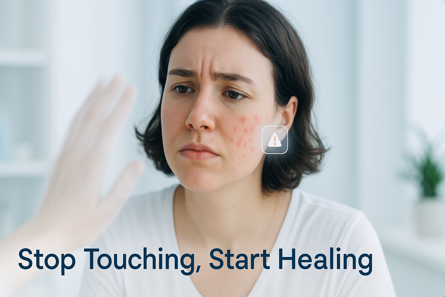 Stop Unconscious Face-Touching That's Keeping Your Acne Inflamed